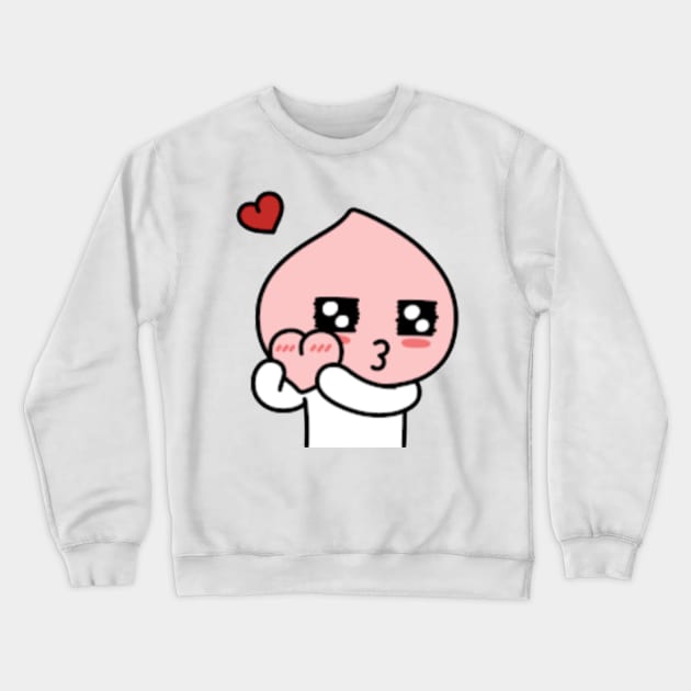 KakaoTalk Friends Apeach 05 Crewneck Sweatshirt by icdeadpixels